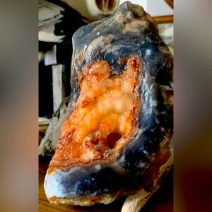 Beautiful Blue and Orange Texas agate
